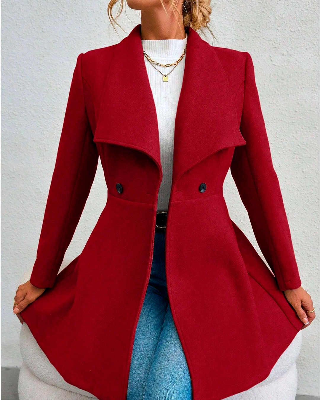 Coat Fitted Feminine Elegant Structured Winter