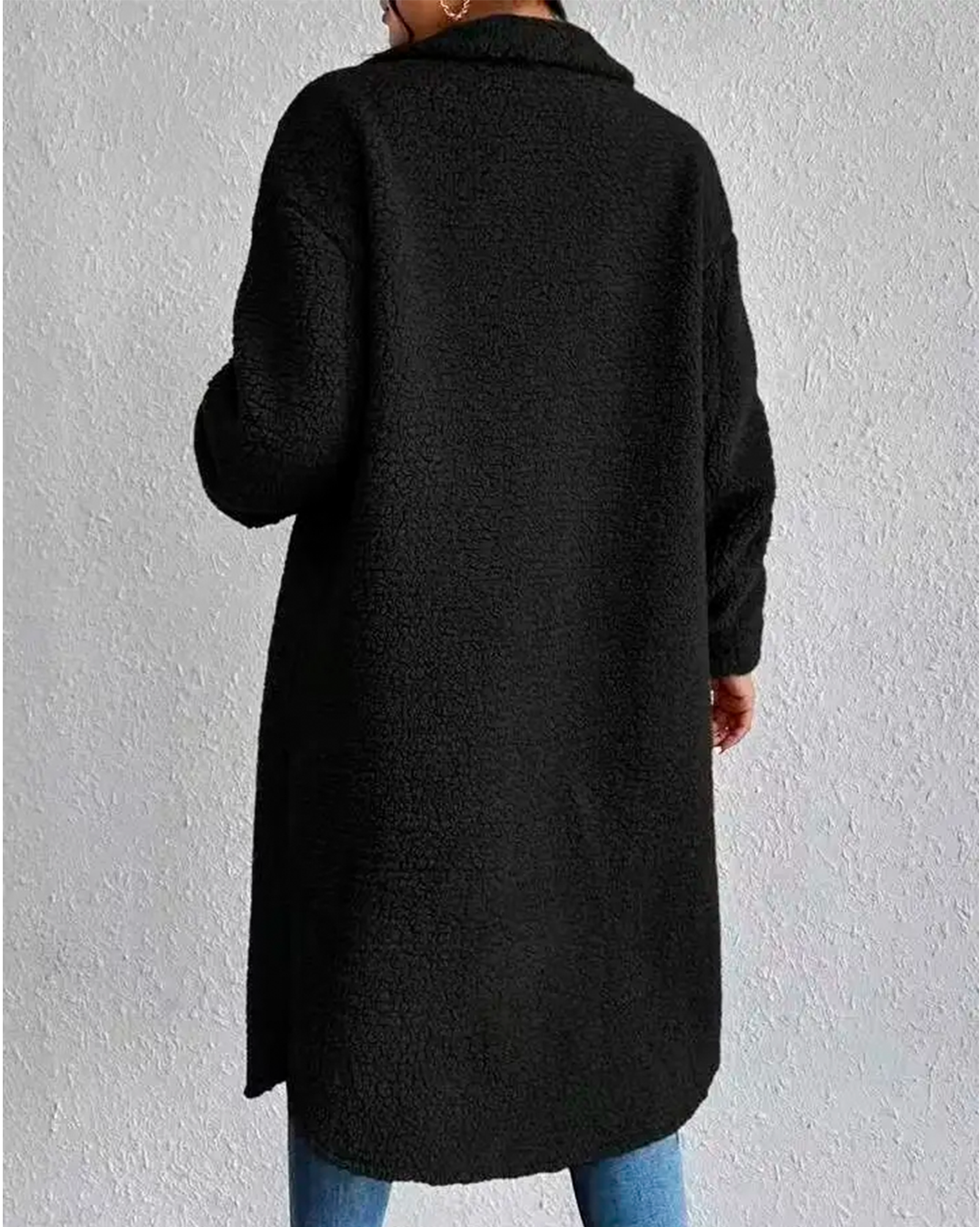 Coat Furry Feminine Long Casual Modern