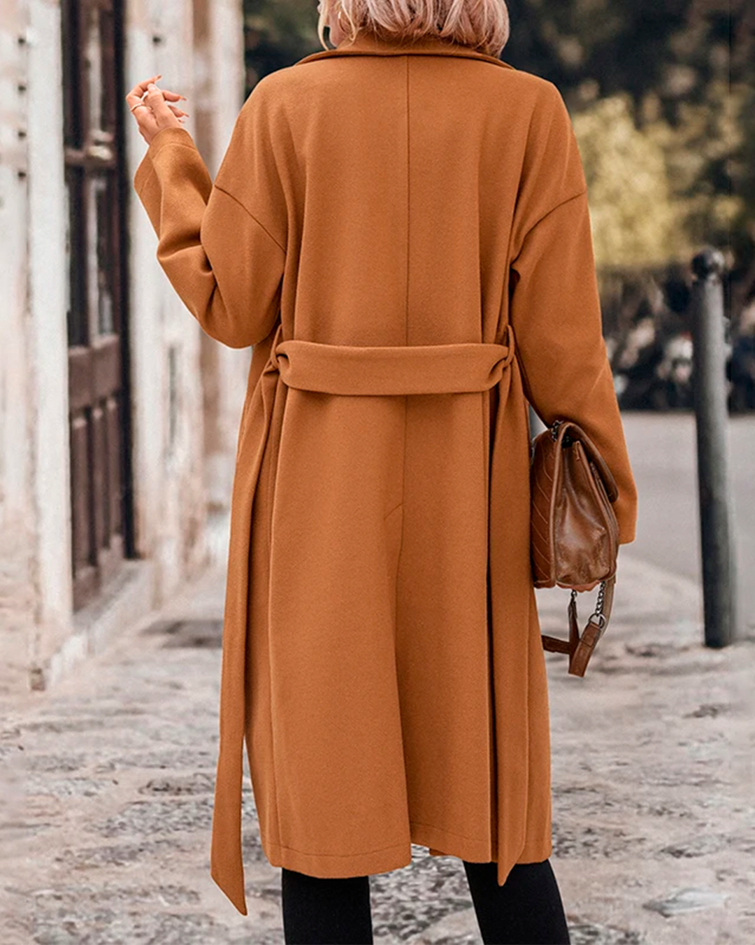 Coat Long Tailored Feminine Elegant Buttons