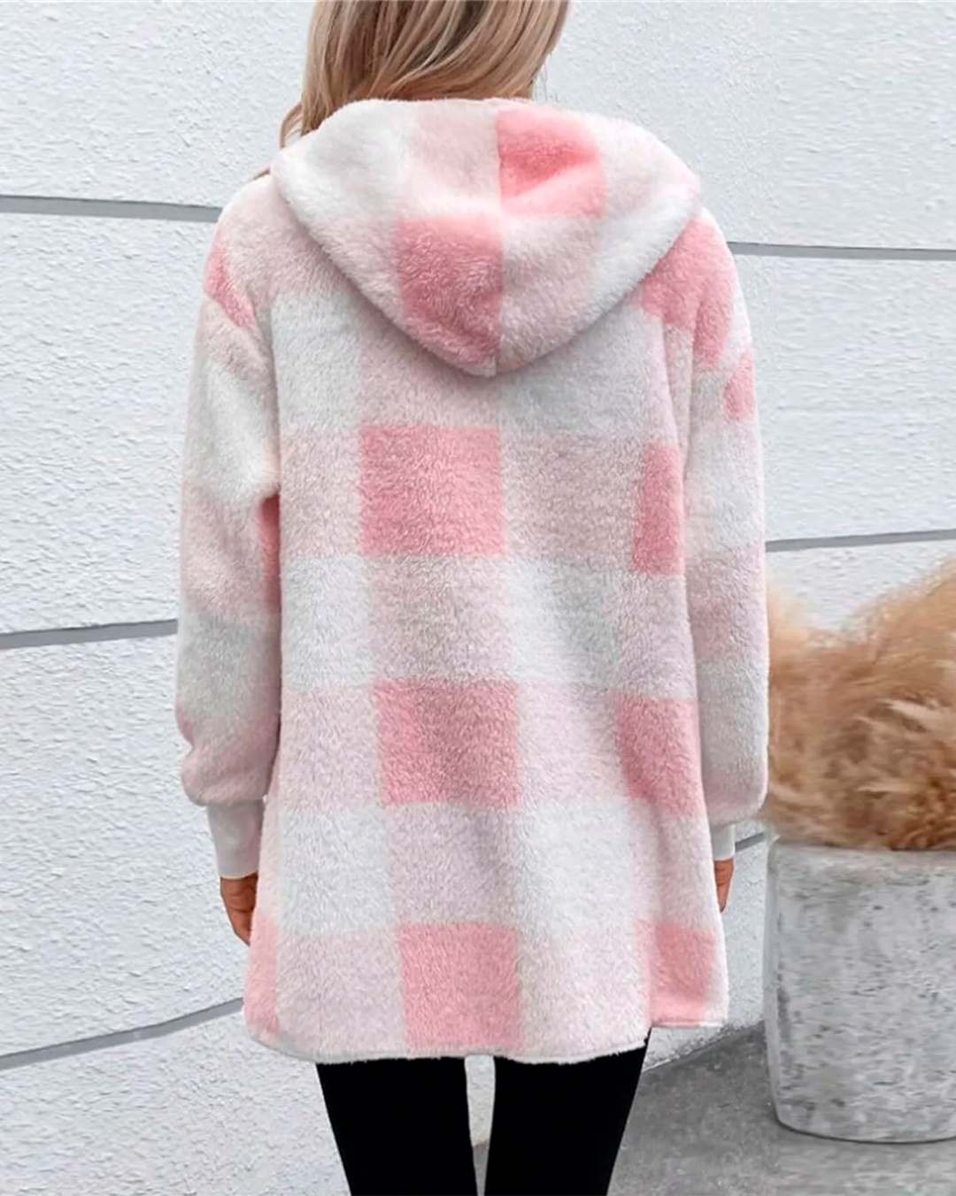 Coat Teddy Plaid Feminine Furry Winter Fashion