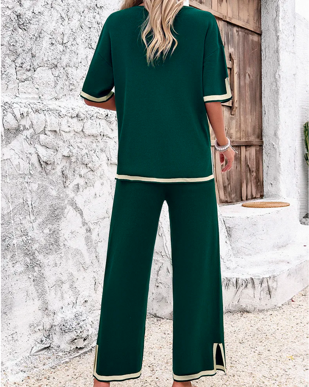 Fitted Top and High Waist Shorts Set