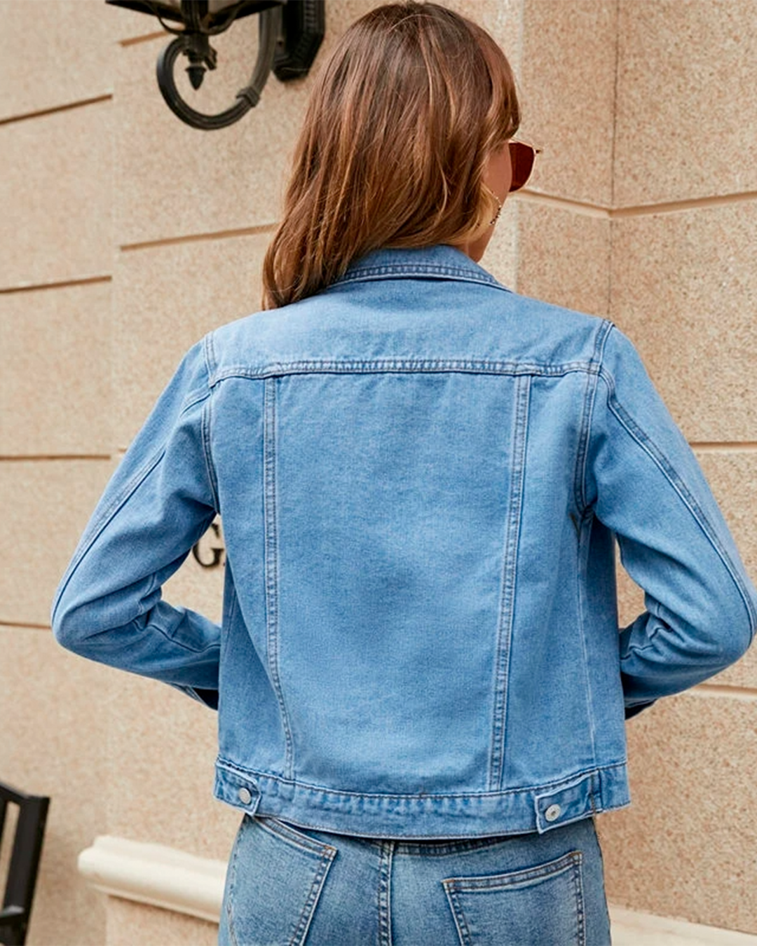 Jacket Women's Classic Denim Casual Front Pocket Timeless
