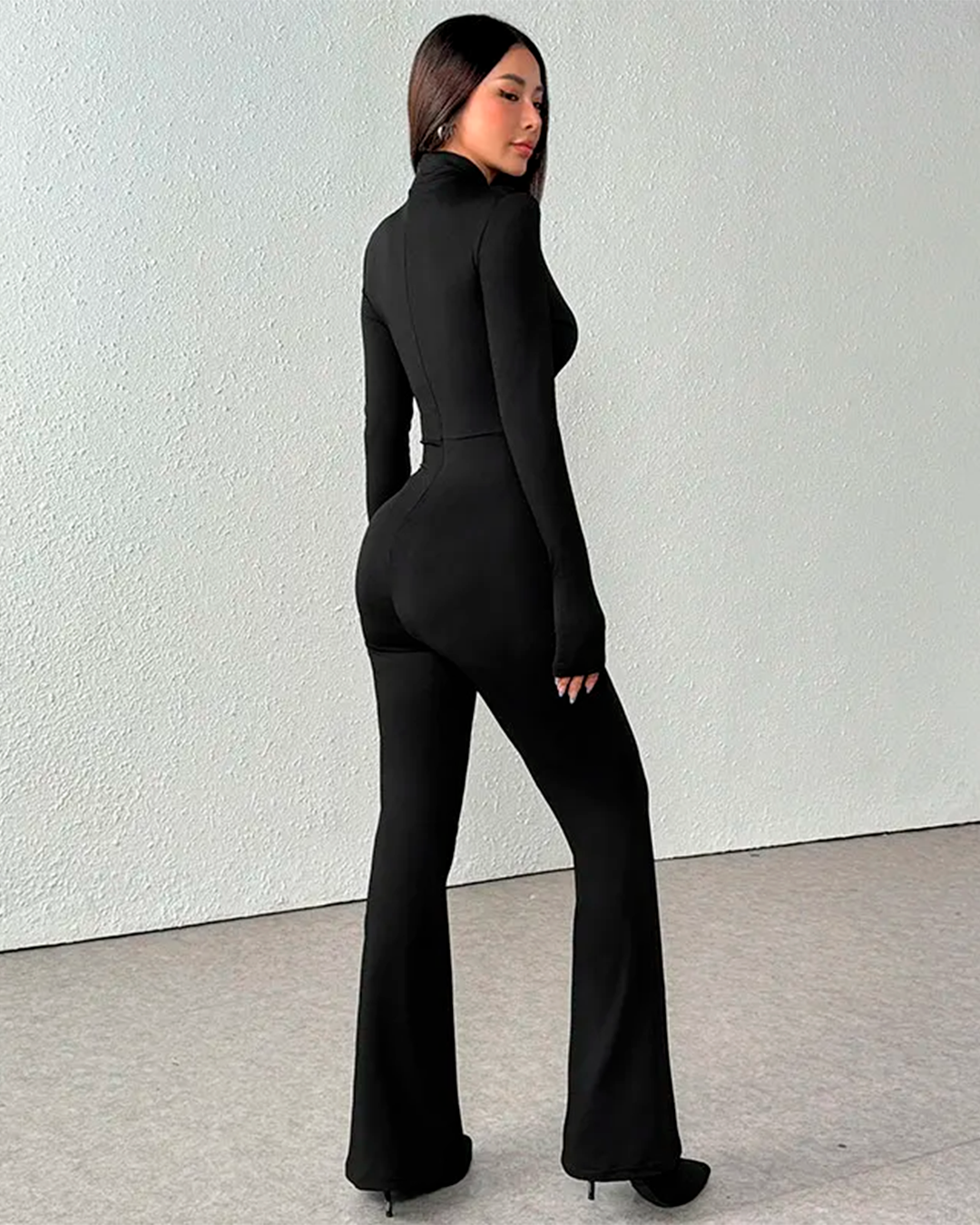 Jumpsuit Women's Long Sleeve Heart Cutout Modern Fashion