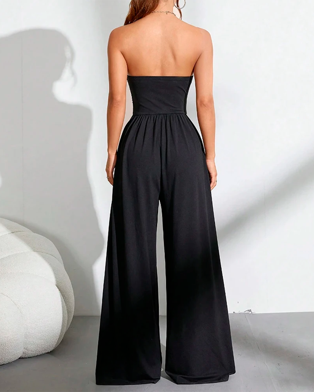 Jumpsuit Women's Strapless Wide Leg Casual Modern