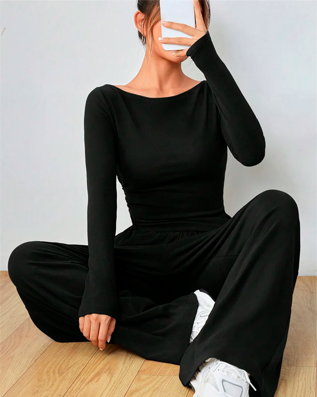 Sleeveless Peplum Top and Wide Leg Pants Set