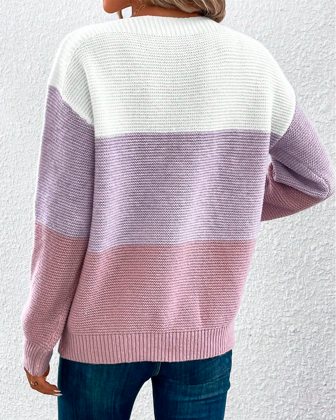 Sweater Women's Pastel Stripe Knit